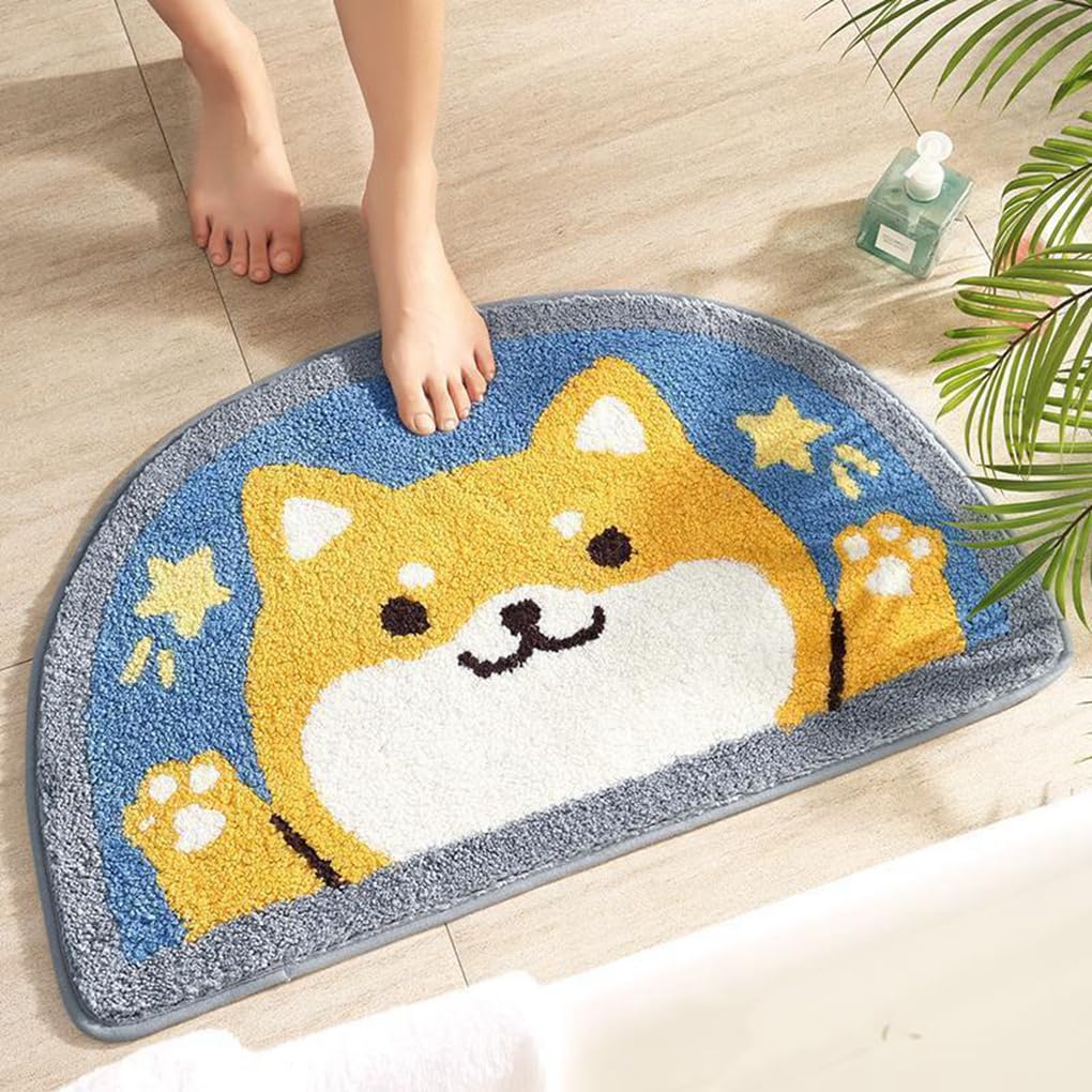 バスマット 40×60cm 吸水速乾 ふわふわ マイクロファイバー 滑り止め付き 抗菌防臭 厚手 洗濯機対応 乾きやすい お風呂マット 脱衣所 洗面所用 おしゃれ 北欧風 ORYSD64