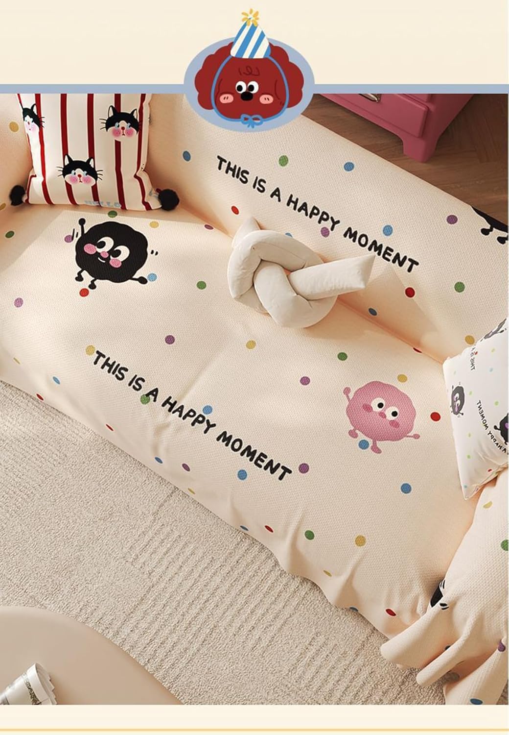 「Tuokus」ソファーカバー 180×180cm 2人掛け・3人掛け 肘付き 洗える ペットの引っかき傷防止 通気性 ふんわり おしゃれ 滑り止め付き 汚れ防止 防塵 オールシーズン対応 Sofajia63