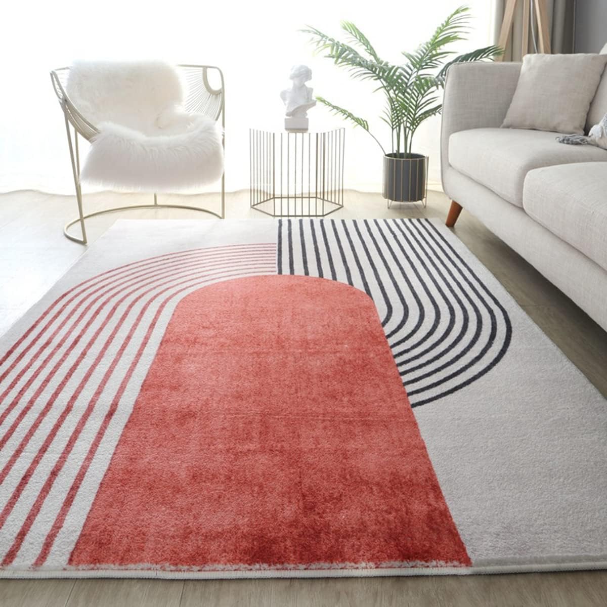 「ORRMALL」カーペット ラグマット 模造カシミヤ シャギーラグ センターカーペット 厚い 滑り止め付き 3畳4畳5畳6畳 長方形 OFY04 絨毯 抗菌防臭 防ダニ 床暖房対応 絨毯 滑り止め付き ふわふわ サラサラ 長方形 OFY04 (120*160cm約1畳)