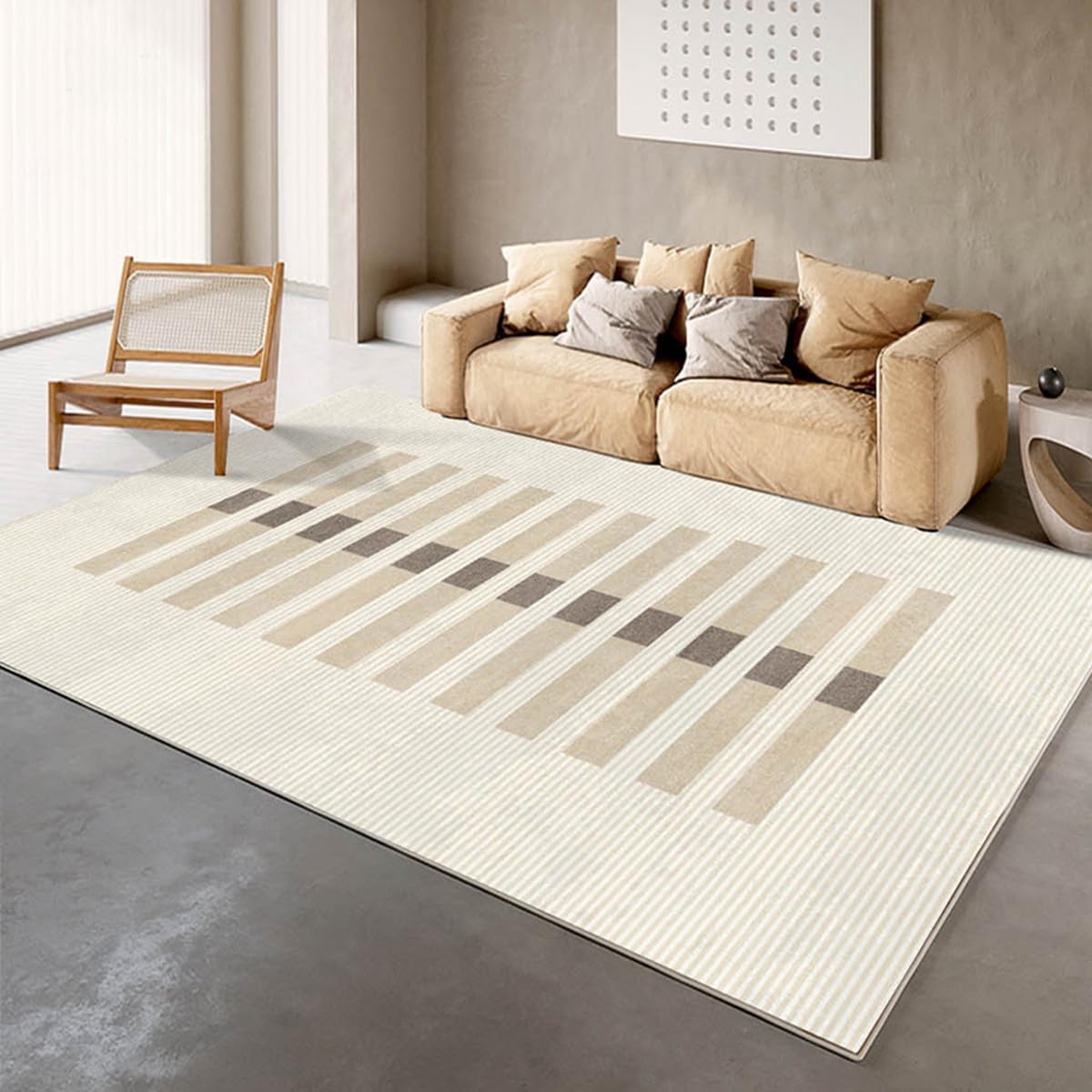 Frisence カーペット 120×160cm 洗える ラグ 滑り止め付き 防音・防寒・床暖房対応 ラグマット 折りたたみ コンパクト収納可能 おしゃれ ふわふわ 北欧風 リビング 寝室 子供部屋用 FRIDT70A