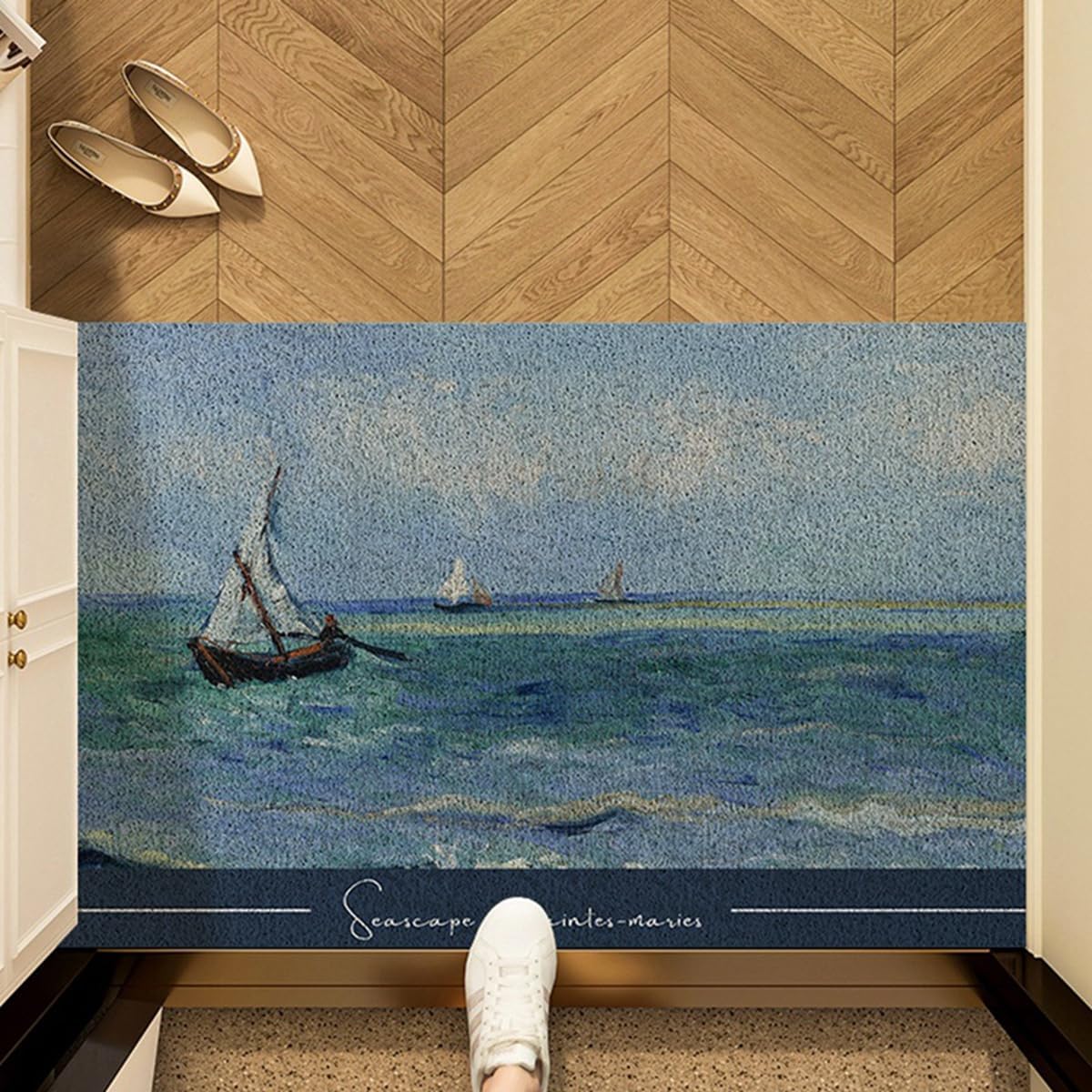 「Tuokus」玄関マット ドアマット 泥落としマット フロアマット マット キッチンマット タイルカーペット 床マット 屋外 滑り止め 耐磨耗性 速乾 吸水 洗える 店舗 飲食店 オフィス 事務所 XGDianj60 45*75cm