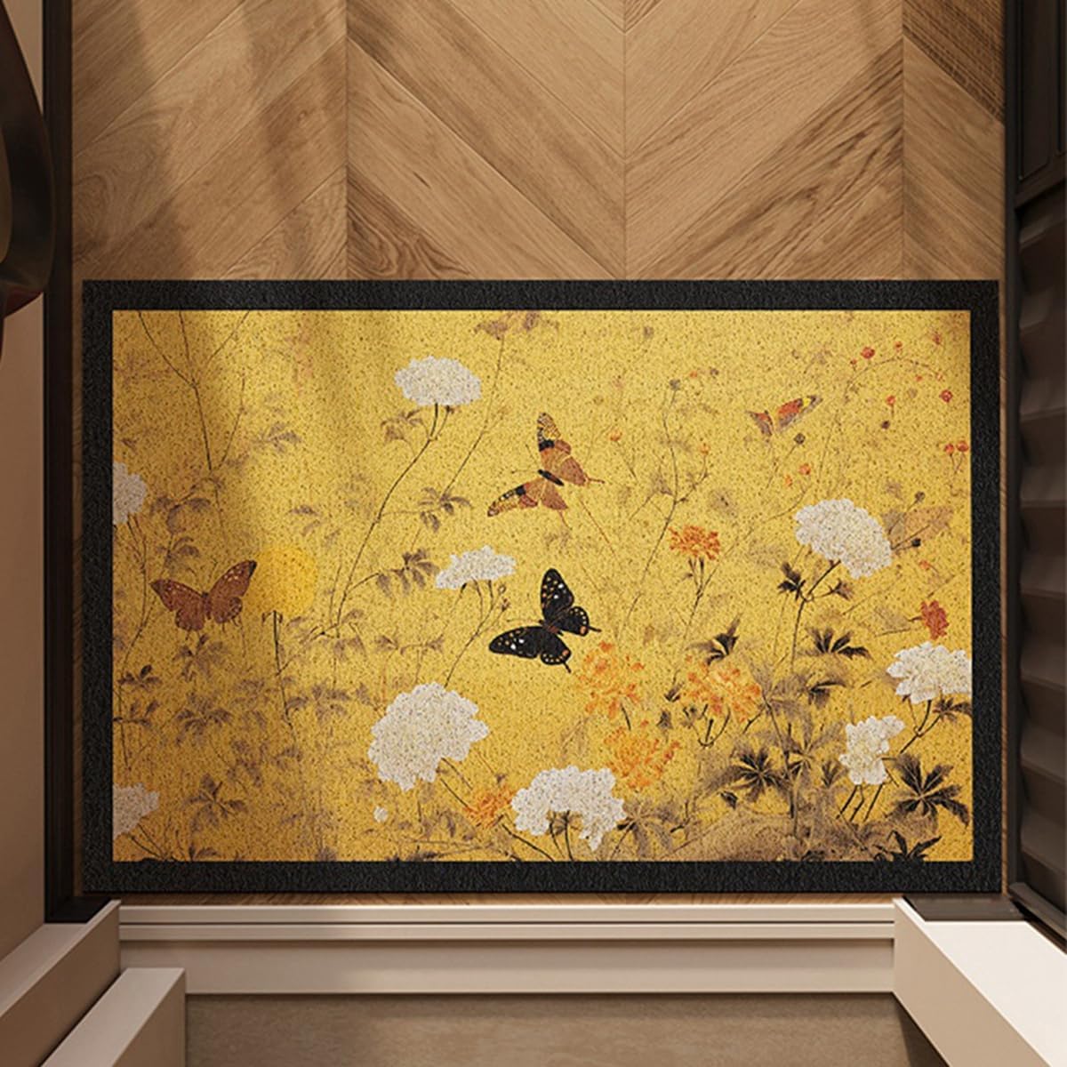 「Tuokus」玄関マット ドアマット 泥落としマット フロアマット マット キッチンマット タイルカーペット 床マット 屋外 滑り止め 耐磨耗性 速乾 吸水 洗える 店舗 飲食店 オフィス 事務所 XGDianj59 45*75cm