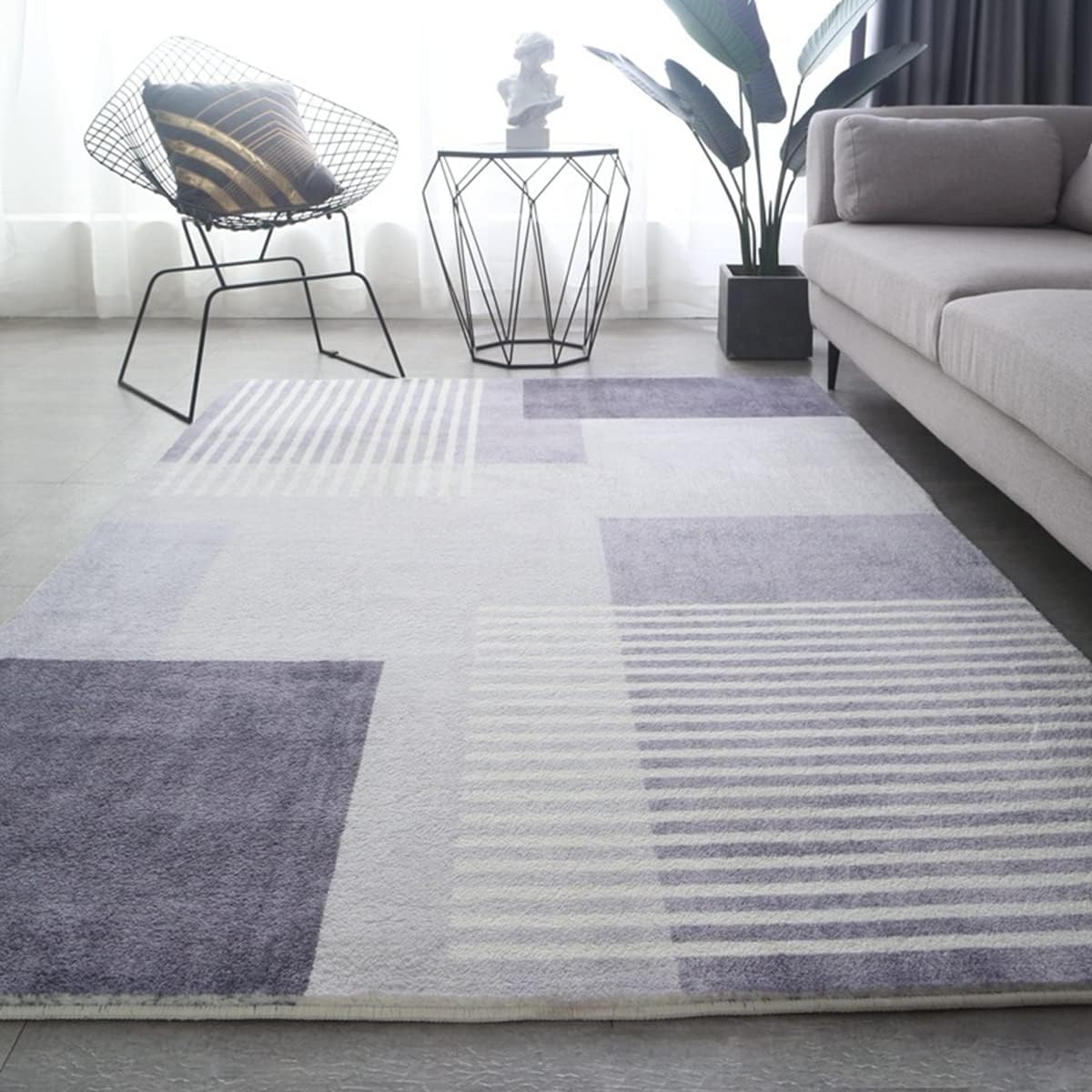 「ORRMALL」カーペット ラグマット 模造カシミヤ シャギーラグ センターカーペット 厚い 滑り止め付き 3畳4畳5畳6畳 長方形 OFY04 絨毯 抗菌防臭 防ダニ 床暖房対応 絨毯 滑り止め付き ふわふわ サラサラ 長方形 OFY04 (120*160cm約1畳)