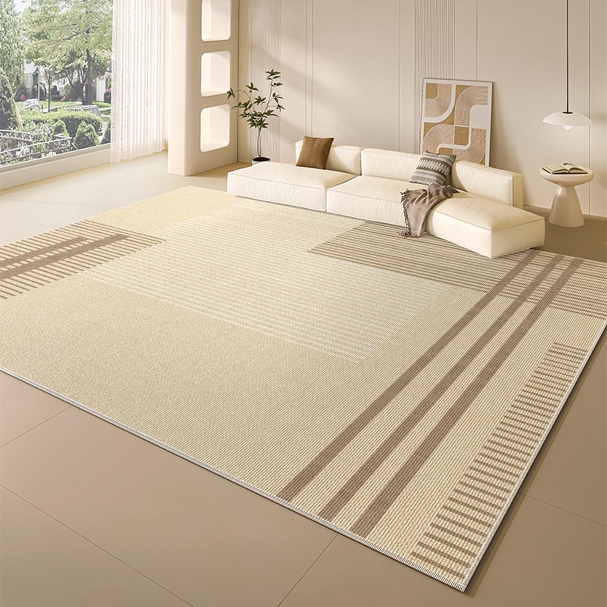 「ORRMALL」カーペット ラグマット ラグ 滑り止め付き センターカーペット 模造カシミヤ 3畳4畳5畳6畳 厚み 長方形 絨毯 抗菌防臭 防ダニ 床暖房対応 シャギーラグ 絨毯 滑り止め付き ふわふわ サラサラ 長方形 カラフルパターン ORFYR124