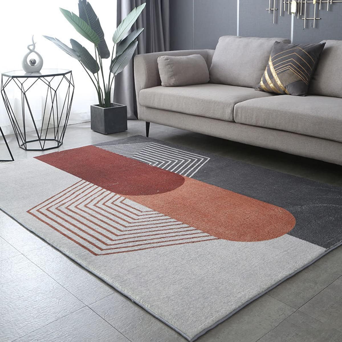 「Tuokus」カーペット 洗える ふわふわラグ 厚い 絨毯 抽象 模造カシミア イミテーションカシミア ラグマット 防ダニ 3畳4畳5畳6畳 かわいい 抗菌 消臭 滑り止め付き サラサラ 長方形 夏秋冬 140*200cm