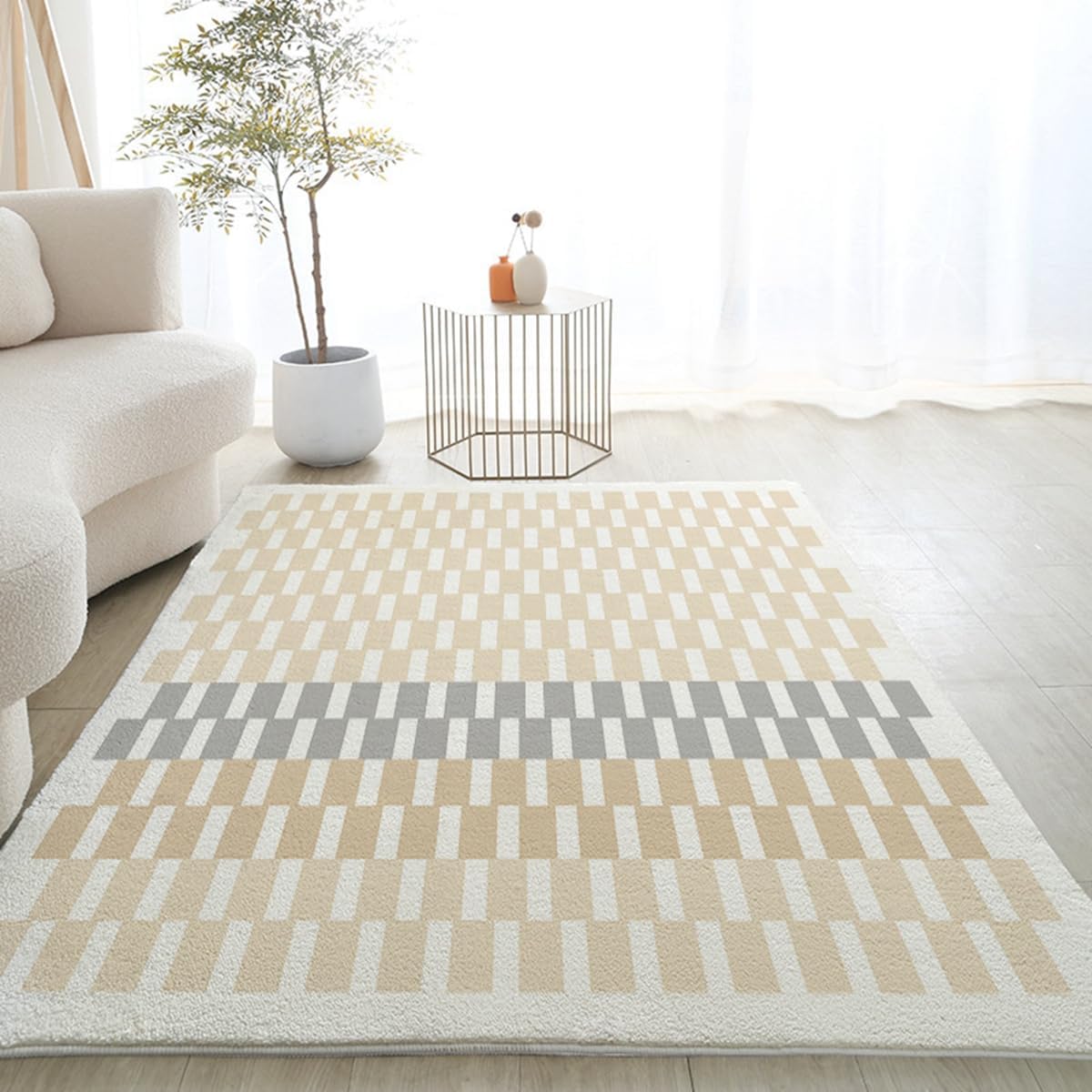 Frisence カーペット ラグマット 絨毯 厚手 防寒 床暖房対応 滑り止め付き 洗える 低ホコリ 防ダニ インテリア ホットカーペット対応 お手入れ簡単 耐久性 耐摩耗性 防音機能 FRIDT09