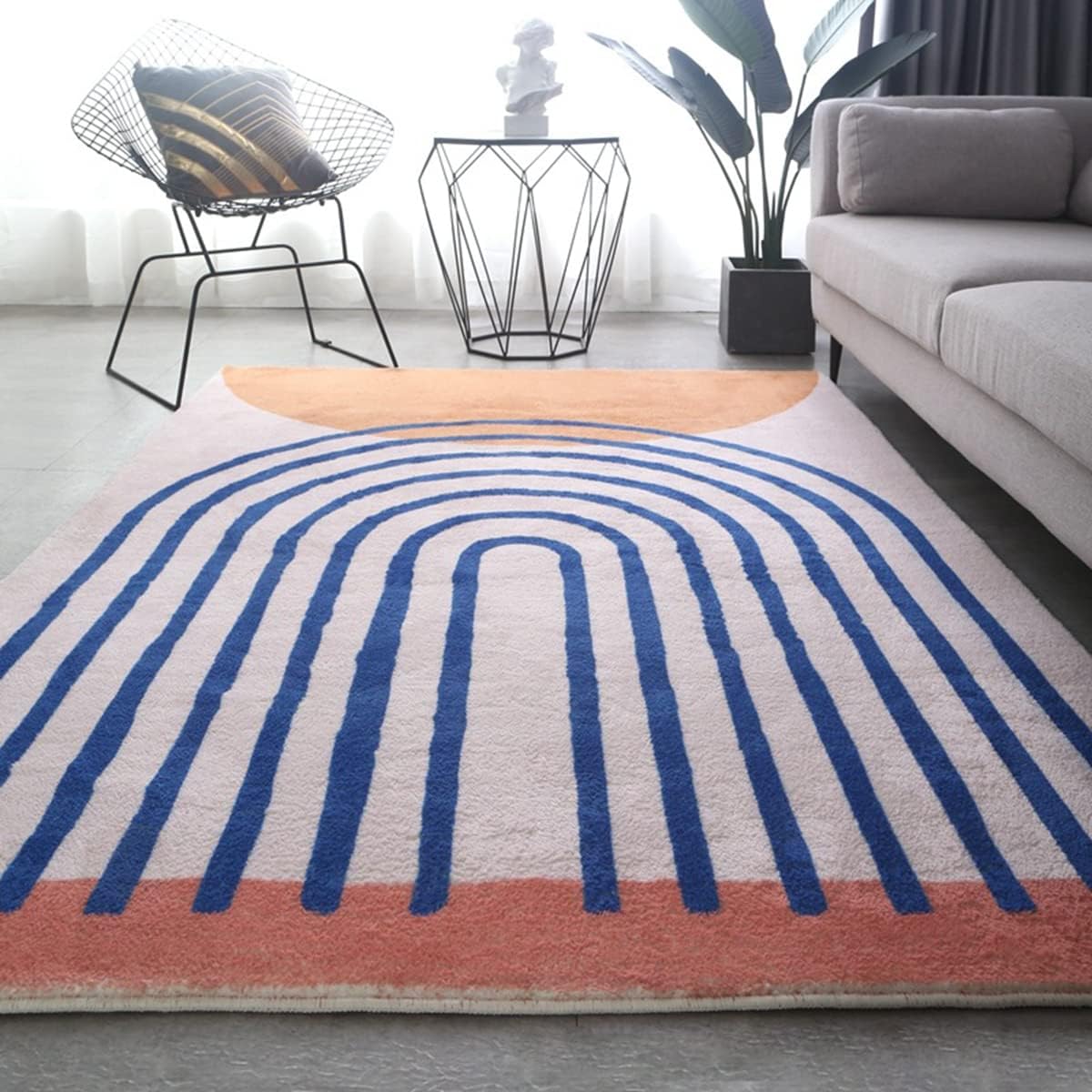 「ORRMALL」カーペット ラグマット 模造カシミヤ シャギーラグ センターカーペット 厚い 滑り止め付き 3畳4畳5畳6畳 長方形 OFY04 絨毯 抗菌防臭 防ダニ 床暖房対応 絨毯 滑り止め付き ふわふわ サラサラ 長方形 OFY04 (120*160cm約1畳)