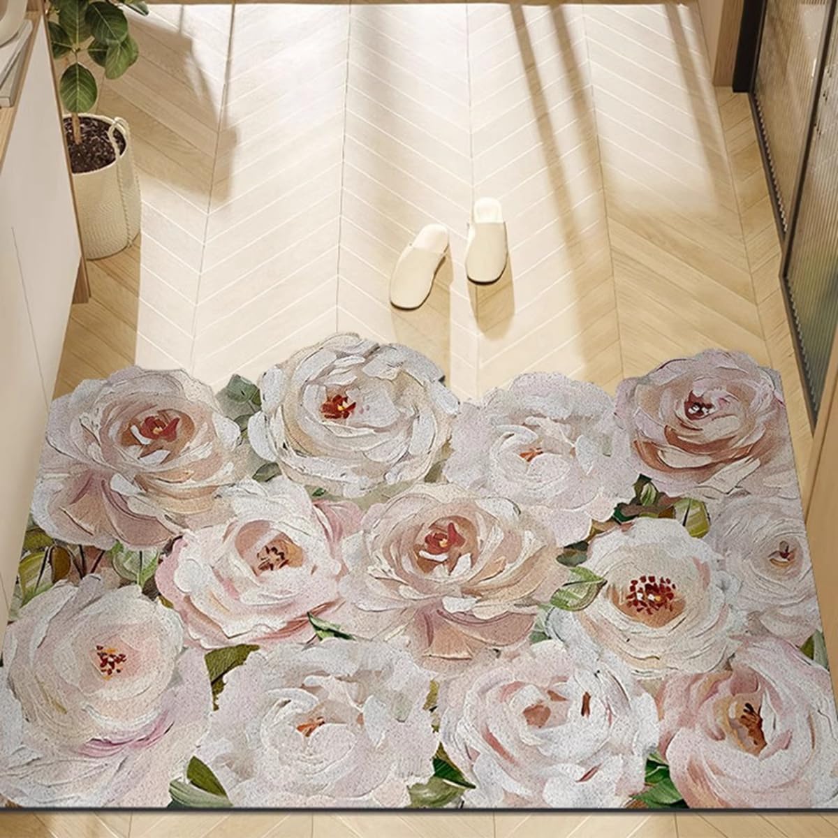 「Tuokus」玄関マット ドアマット 泥落としマット フロアマット マット キッチンマット タイルカーペット 床マット 屋外 滑り止め 耐磨耗性 速乾 吸水 洗える 店舗 飲食店 オフィス 事務所 XGDianj72 45*75cm