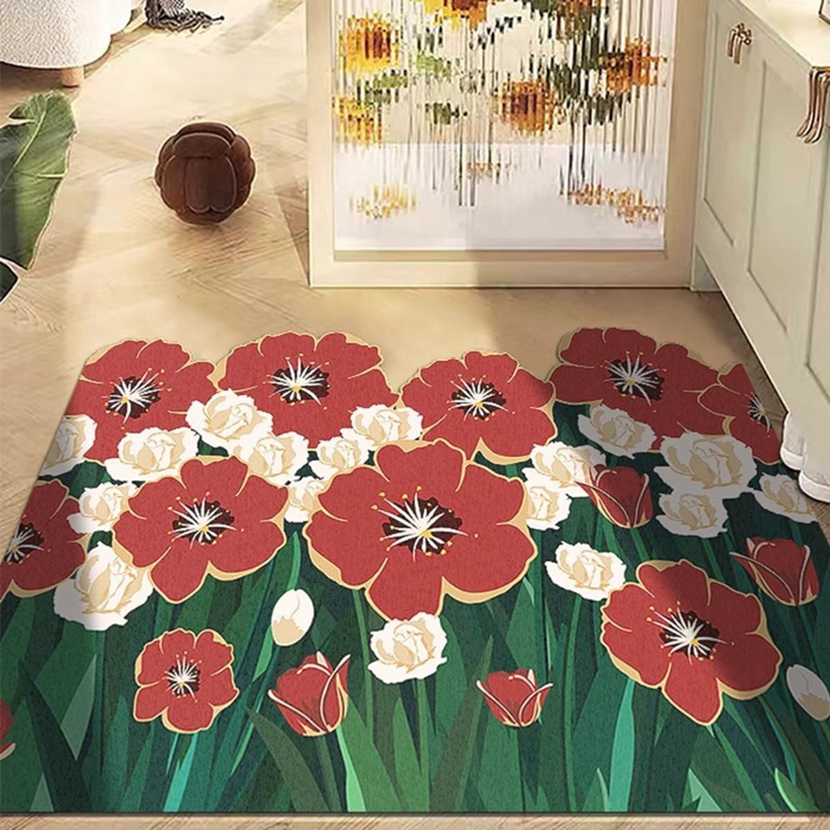 「Tuokus」玄関マット ドアマット 泥落としマット フロアマット マット キッチンマット タイルカーペット 床マット 屋外 滑り止め 耐磨耗性 速乾 吸水 洗える 店舗 飲食店 オフィス 事務所 XGDianj72 45*75cm