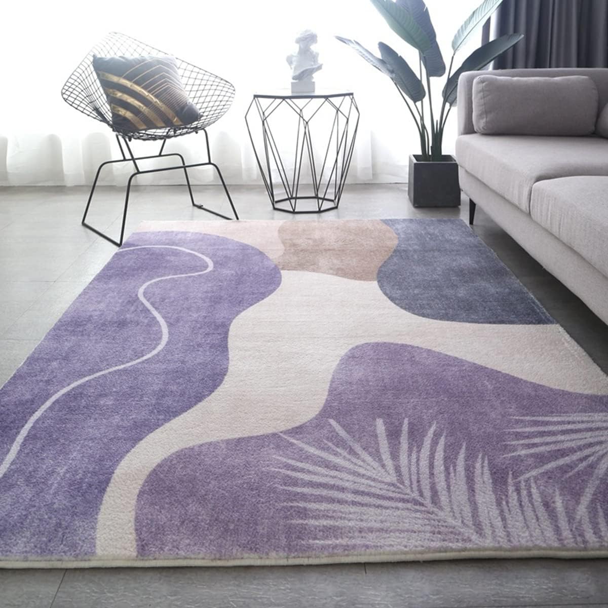 「ORRMALL」カーペット ラグマット 模造カシミヤ シャギーラグ センターカーペット 厚い 滑り止め付き 3畳4畳5畳6畳 長方形 OFY04 絨毯 抗菌防臭 防ダニ 床暖房対応 絨毯 滑り止め付き ふわふわ サラサラ 長方形 OFY04 (120*160cm約1畳)