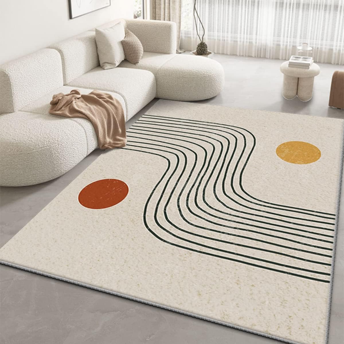 「Tuokus」ラグ カーペット シャギーラグ 洗える ふわふわ 絨毯 厚手 ラグマット 3畳4畳5畳6畳 ホットカーペット&床暖房で使用可能 洗える 模造カシミアラグ 消臭 厚い滑り止め付き サラサラ Fj-112