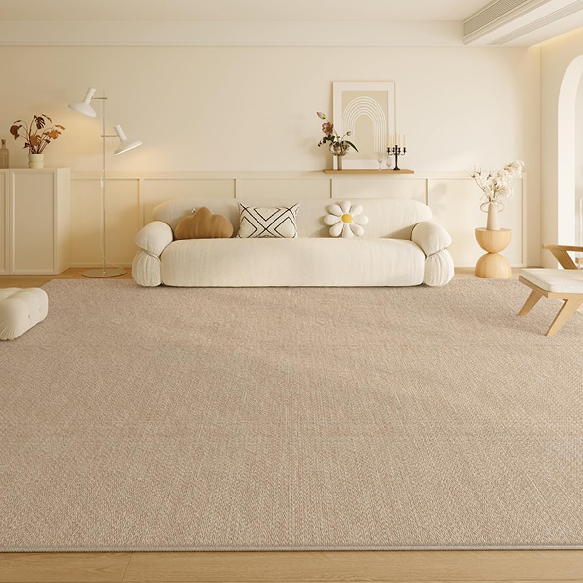 Frisence カーペット ラグマット 絨毯 厚手 防寒 床暖房対応 滑り止め付き 洗える 低ホコリ 防ダニ インテリア ホットカーペット対応 お手入れ簡単 耐久性 耐摩耗性 防音機能 FRIDT19