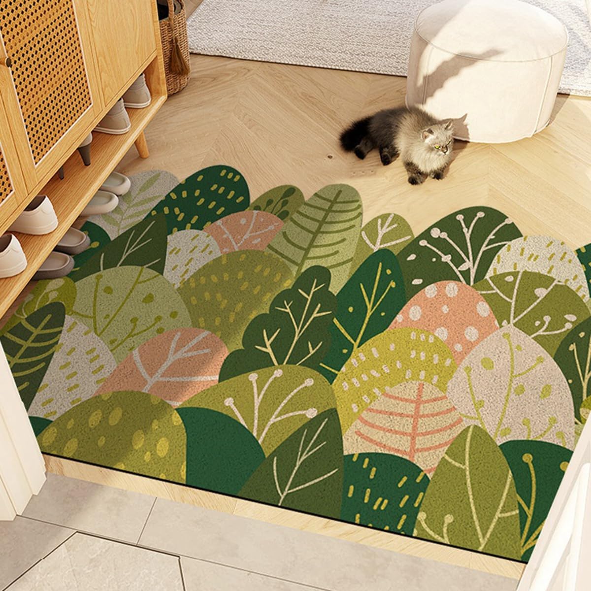 「Tuokus」玄関マット ドアマット 泥落としマット フロアマット マット キッチンマット タイルカーペット 床マット 屋外 滑り止め 耐磨耗性 速乾 吸水 洗える 店舗 飲食店 オフィス 事務所 XGDianj67 45*75cm