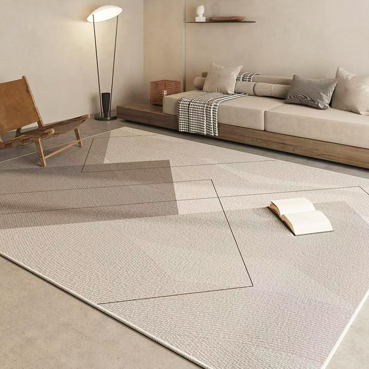 Frisence カーペット 120×160cm 洗える ラグ 滑り止め付き 防音・防寒・床暖房対応 ラグマット 折りたたみ コンパクト収納可能 おしゃれ ふわふわ 北欧風 リビング 寝室 子供部屋用 FRIDT72