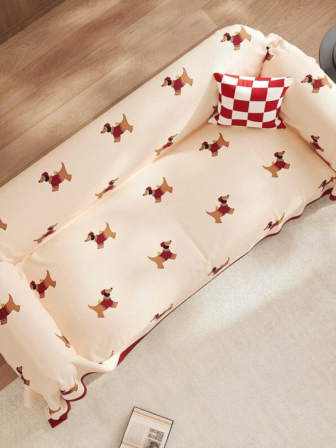 「Tuokus」ソファーカバー 180×180cm 2人掛け・3人掛け 肘付き 洗える ペットの引っかき傷防止 通気性 ふんわり おしゃれ 滑り止め付き 汚れ防止 防塵 オールシーズン対応 Sofajia62