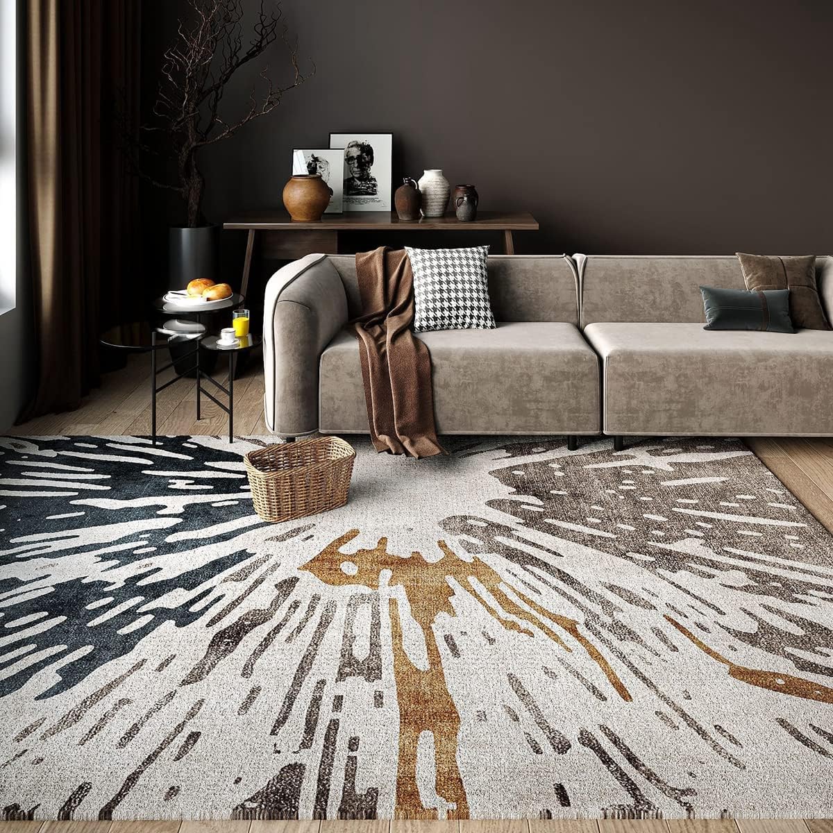 カーペット「Tuokus」わびさび ラグ 北欧 ラグマット リントフリー じゅうたん 洗える 3畳4畳5畳6畳 防ダニ センターカーペット かわいい 抗菌 消臭 シャギーラグ 滑り止め付き ふわふわ サラサラ 長方形 夏秋冬