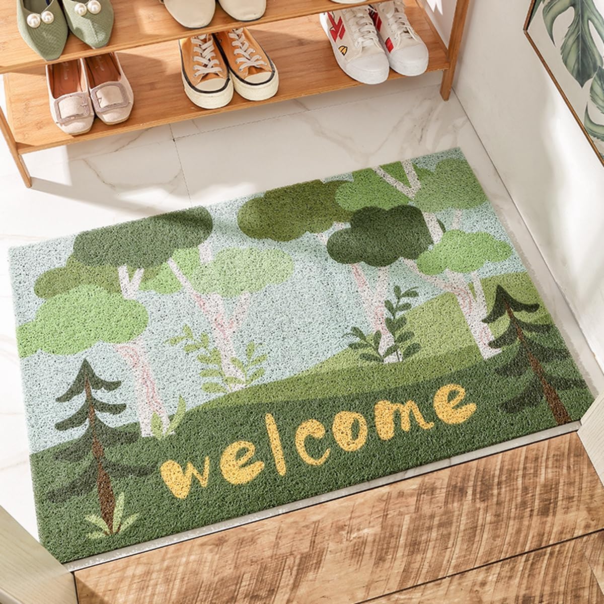 「Tuokus」玄関マット ドアマット 泥落としマット フロアマット マット キッチンマット タイルカーペット 床マット 屋外 滑り止め 耐磨耗性 速乾 吸水 洗える 店舗 飲食店 オフィス 事務所 TXGj16