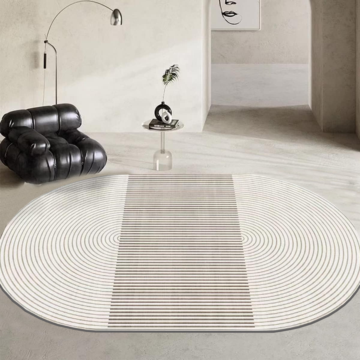 楕円 カーペット ラグ シャギーラグ 洗える ふわふわ 絨毯 厚手 ラグマット ホットカーペット&床暖房対応 200*250cm