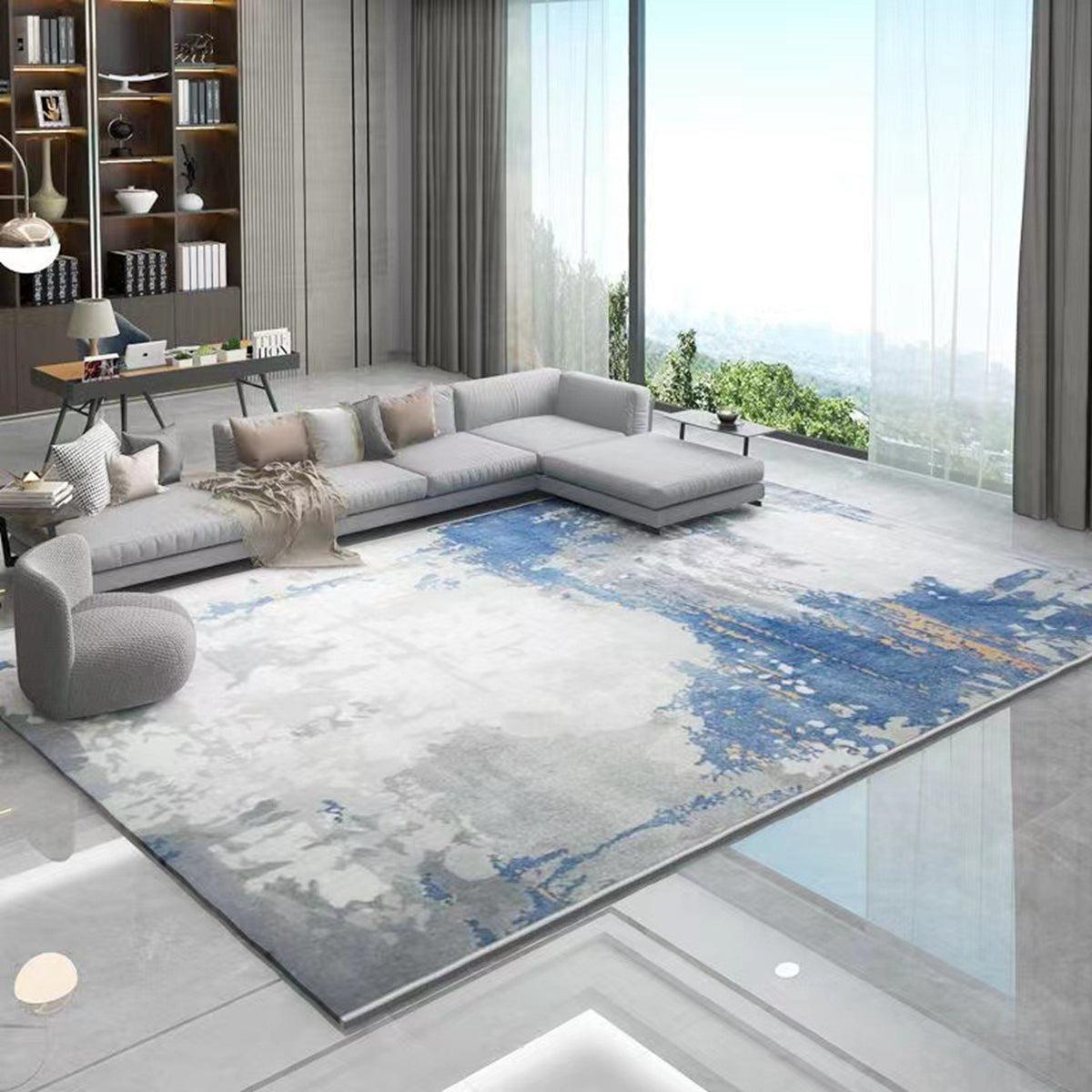 「Tuokus」カーペット イミテーションカシミア じゅうたん 洗える ラグ 絨毯 ラグマット 3畳4畳5畳6畳 防ダニ センターカーペット かわいい 抗菌 消臭 シャギーラグ 滑り止め付き ふわふわ サラサラ 長方形 夏秋冬 120*160cm