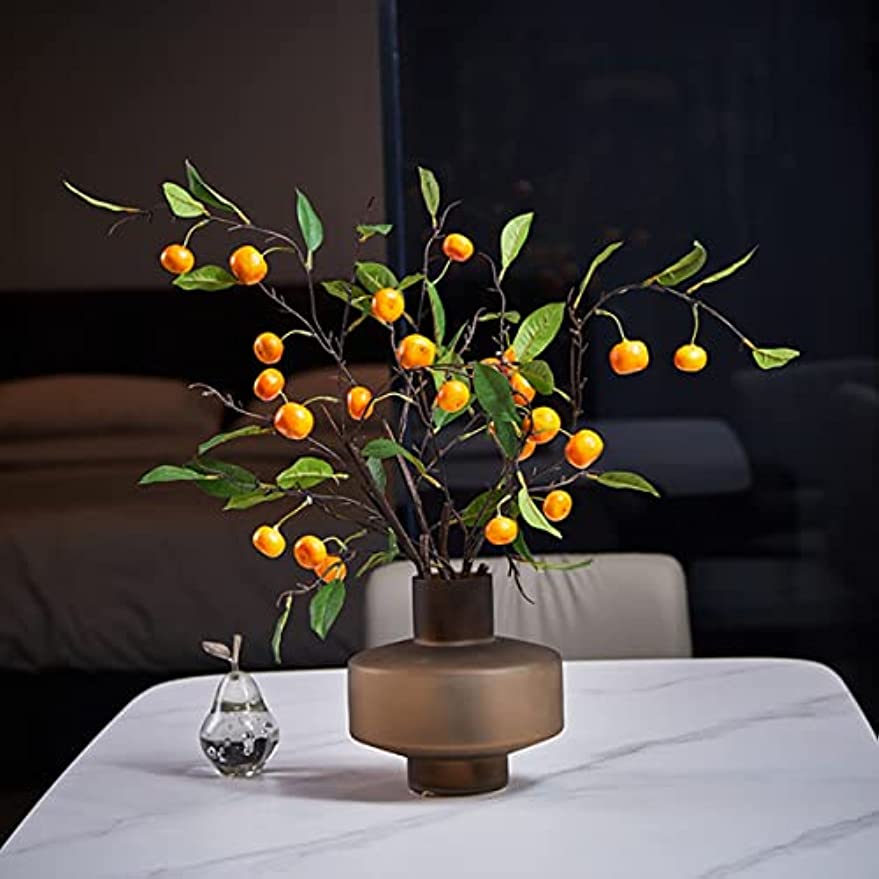 Tuokus」人工観葉植物 造花 りんご オレンジ 手作り フラワー