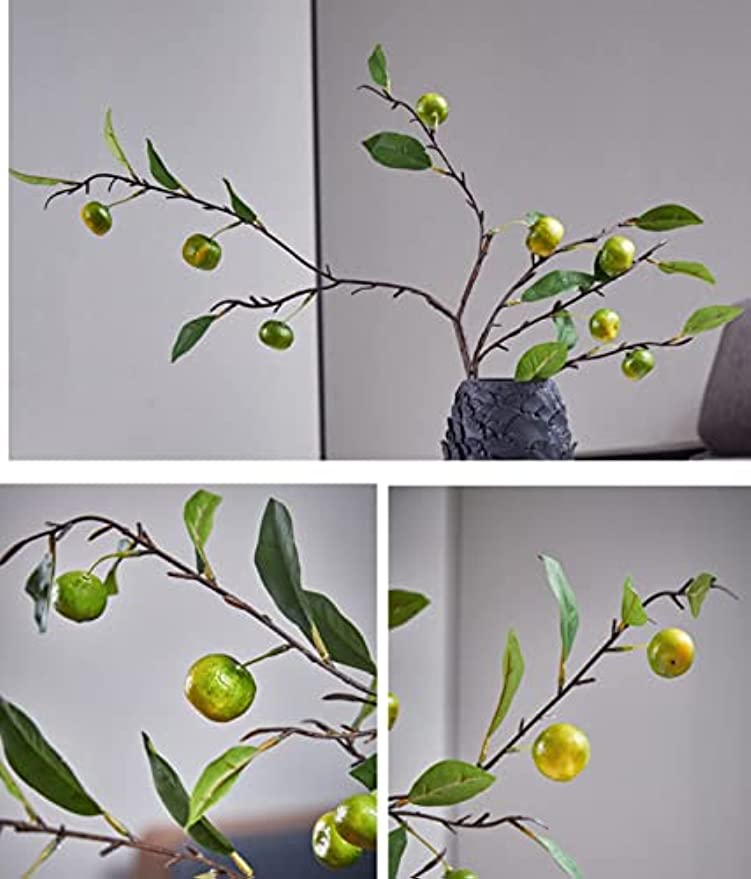 「Tuokus」人工観葉植物 造花 りんご オレンジ 手作り フラワーアレンジメント 枯れない花 フェイクグリーン インテリア おしゃれ グリーン デコレーション 枯れない 本物 FZHj02癒しの 1つ:85*45cm(約)