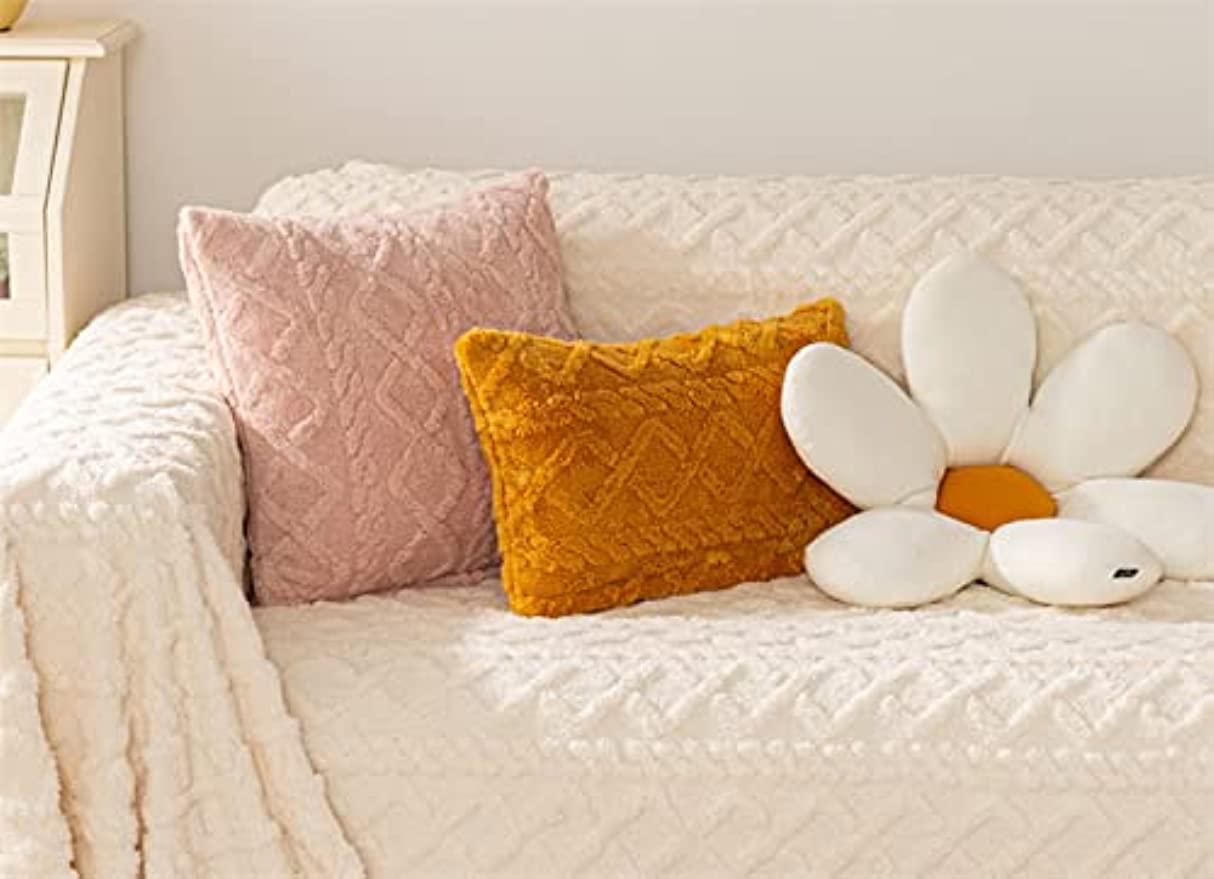 「Tuokus」ソファーカバー 肘付き 柔らかく 2人掛け 3人掛け 4人掛け ふわふわ ソファパッド クッション ソファー スリップ 洗える 防塵 冬用(45*45cm)