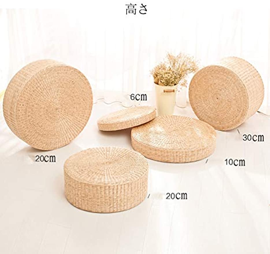 クッション インテリア 座席 座布団 クッション 手作り 円座 丸型 綿中身 低反発 通気 い草クッション 直径30cm*高さ10cm