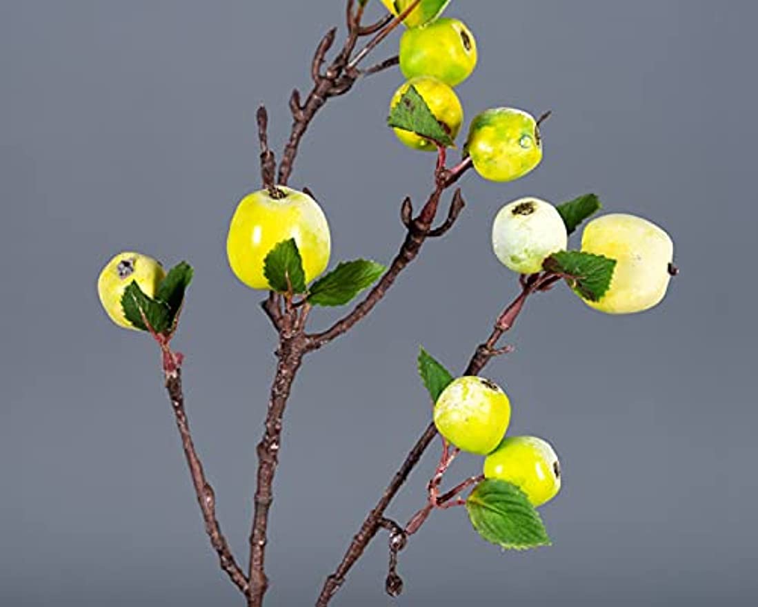 「Tuokus」人工観葉植物 造花 りんご アップル 手作り フラワーアレンジメント 枯れない花 フェイクグリーン インテリア おしゃれ グリーン デコレーション 枯れない 本物 FZHj07癒しの 1つ:30*60cm(約)