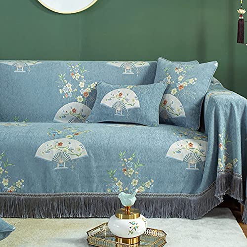 「Tuokus」ソファーカバー ソファパッド ソファカバー 和風 刺繍 涼しい クッション ソファー スリップ 防塵 洗える 子供 一人掛け 二人掛け 三人掛け 枕(30*50cm)