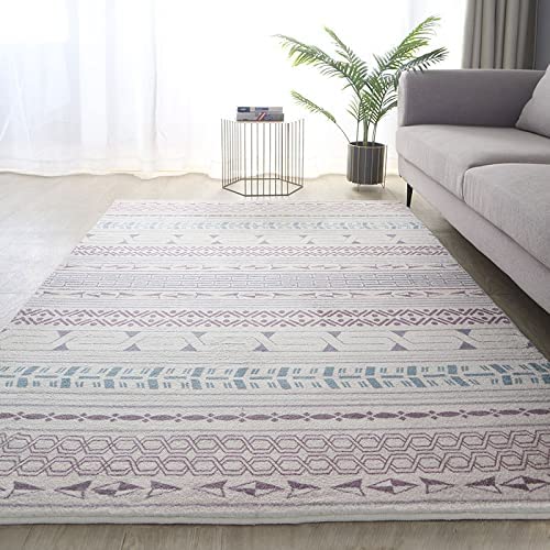 「Tuokus」 イミテーションカシミア 絨毯 カーペット ラグ じゅうたん 洗える ラグマット 3畳4畳5畳6畳 防ダニ センターカーペット かわいい 抗菌 消臭 シャギーラグ 滑り止め付き ふわふわ サラサラ 長方形 夏秋冬 120*160cm