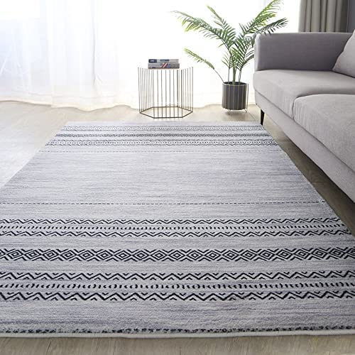 「Tuokus」 イミテーションカシミア 絨毯 カーペット ラグ じゅうたん 洗える ラグマット 3畳4畳5畳6畳 防ダニ センターカーペット かわいい 抗菌 消臭 シャギーラグ 滑り止め付き ふわふわ サラサラ 長方形 夏秋冬 120*160cm