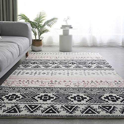 「Tuokus」 イミテーションカシミア 絨毯 カーペット ラグ じゅうたん 洗える ラグマット 3畳4畳5畳6畳 防ダニ センターカーペット かわいい 抗菌 消臭 シャギーラグ 滑り止め付き ふわふわ サラサラ 長方形 夏秋冬 120*160cm