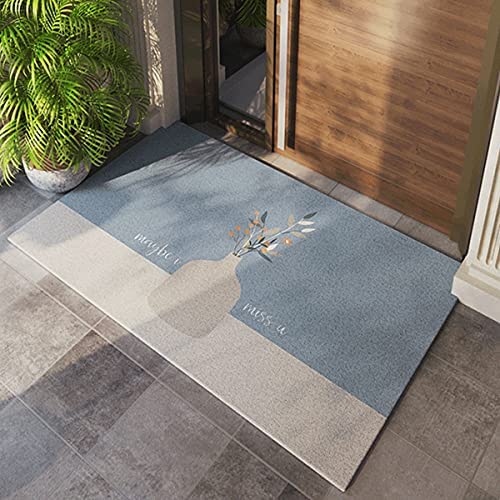 「Tuokus」玄関マット キッチンマット カーペット 足ふきマット 北欧 花柄 耐磨耗性 抗菌防臭 滑り止め 室内 屋外 泥落とし おしゃれ 土台 45*75cm