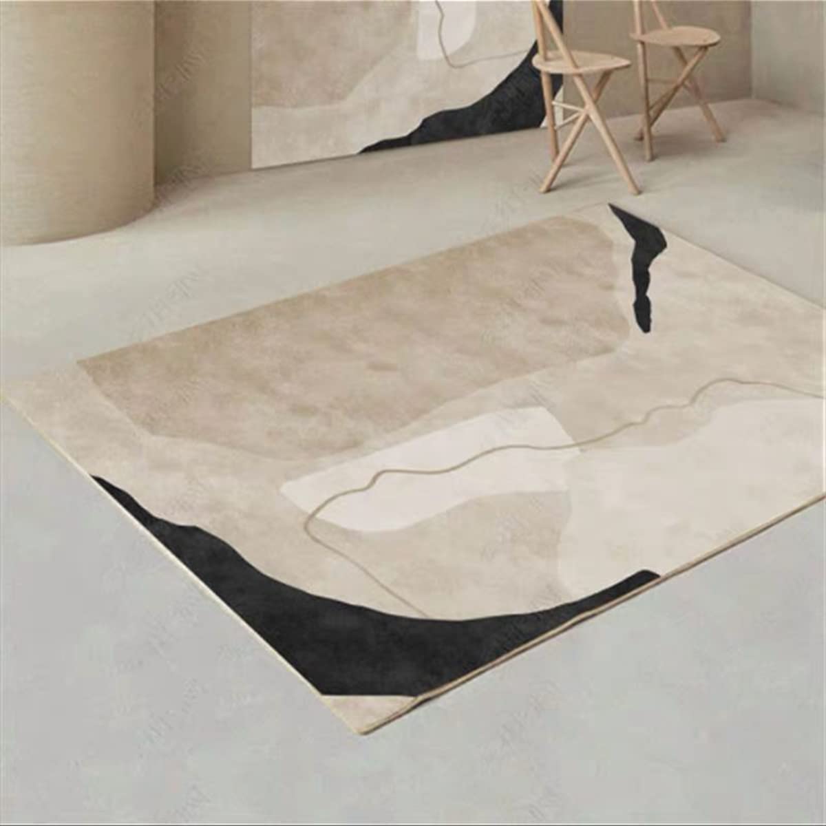 「Tuokus」 カーペット ラグマット わびさび リントフリー ラグ 北欧 じゅうたん 洗える 3畳4畳5畳6畳 防ダニ センターカーペット かわいい 抗菌 消臭 シャギーラグ 滑り止め付き ふわふわ サラサラ 長方形 夏秋冬 120*160cm