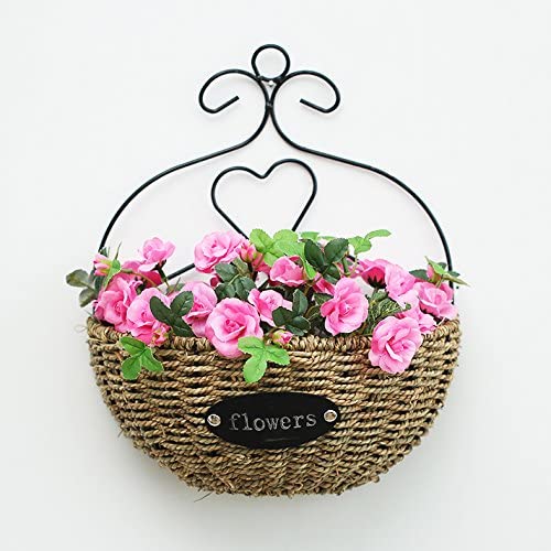 造花 バラ 手作りフラワー 壁掛けグリーン 花?付 壁掛け 観葉植物 ひなぎ 壁掛フラワー お祝いに 結婚式 リビング 玄関 喫茶店 飾り付けに 母の日 プレゼント グリーン