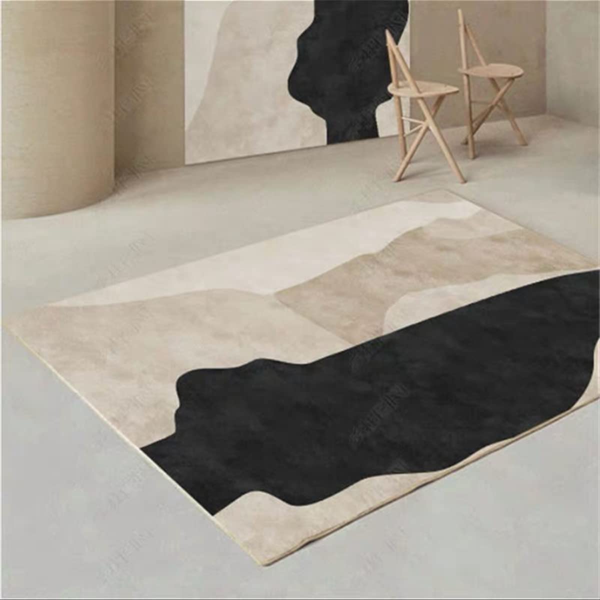 「Tuokus」 カーペット ラグマット わびさび リントフリー ラグ 北欧 じゅうたん 洗える 3畳4畳5畳6畳 防ダニ センターカーペット かわいい 抗菌 消臭 シャギーラグ 滑り止め付き ふわふわ サラサラ 長方形 夏秋冬 120*160cm