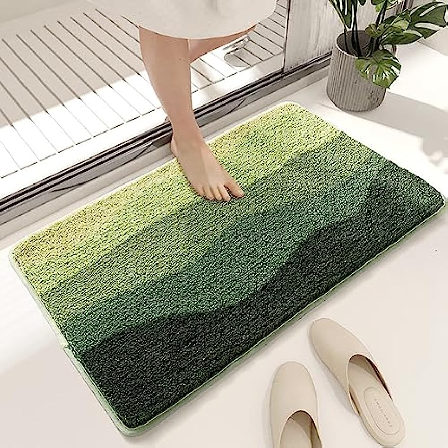 「Tuokus」バスマット 足拭きマット お風呂マット 玄関マット 吸水速乾滑り止め 風呂マット ふんわり 超厚い 吸水速乾 滑り止め ふわふわ 洗える 丸洗い可能 洗面所 脱衣所 浴室 キッチン 台所 TYSD01 40*60cm
