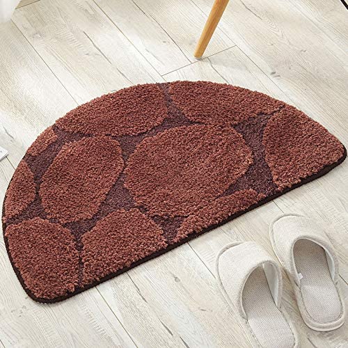 玄関マット 半円 半円形マット 北欧 屋外 屋内 室内 無地 洗える 42×70cm 泥除け 汚れ防止 滑り止め 吸水 触さよい 抗菌 バスマット 絨毯 おしゃれ インテリア 一年中 ホワイト