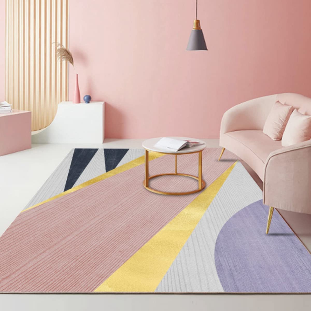 「Tuokus」カーペット かわいい ラグ おしゃれ 洗える ラグマット リントフリー 北欧 じゅうたん 3畳4畳5畳6畳 防ダニ センターカーペット 抗菌 消臭 シャギーラグ 滑り止め付き 長方形 夏秋冬