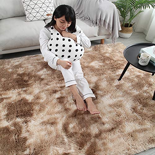 「Tuokus」カーペット ラグマット 洗える 絨毯(ダークグレー 140*200cm約1.7畳)5畳6畳7畳 長方形 洗える シャギーラグ 絨毯 滑り止め 洗濯可能カーペット おしゃれ