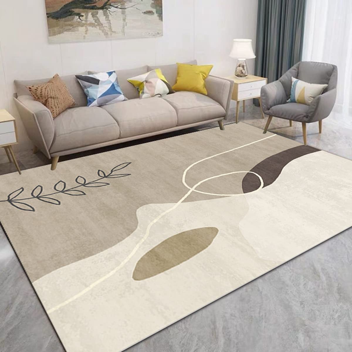 「Tuokus」カーペット イミテーションカシミア じゅうたん 洗える ラグ 絨毯 ラグマット 3畳4畳5畳6畳 防ダニ センターカーペット かわいい 抗菌 消臭 シャギーラグ 滑り止め付き ふわふわ サラサラ 長方形 夏秋冬