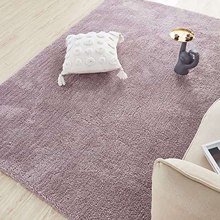 「Tuokus」カーペット ラグ じゅうたん 洗える ラグマット 床暖房で利用可能 3畳4畳5畳6畳 防ダニ センターカーペット かわいい 抗菌 消臭 シャギーラグ 絨毯 滑り止め付き ふわふわ サラサラ 長方形 夏秋冬 120*160cm