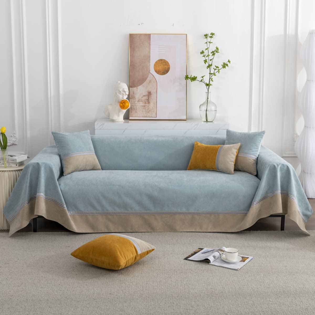 「Tuokus」ソファーカバー 肘付き 一人掛け 二人掛け 三人掛け 肘あり ソファパッド ソファカバー ペットの引っかき傷防止 クッション ソファー スリップ 洗える 防塵 無地 防水