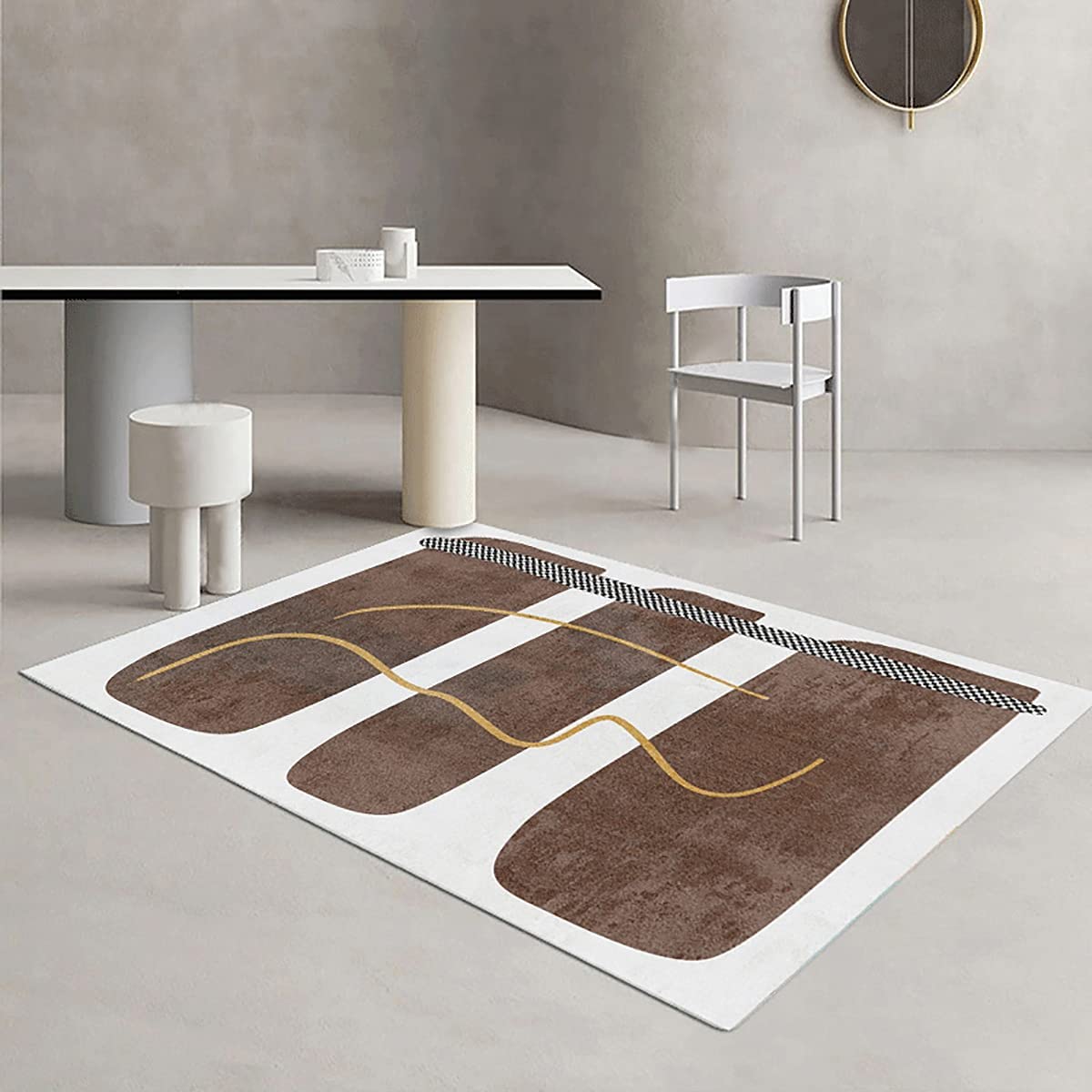 「Tuokus」カーペット ラグ フランネルラグ 洗える アブストラクト 4畳5畳6畳7畳 北欧 欧米風 長方形 北欧スタイル 防ダニ 抗菌 消臭 シャギーラグ 滑り止め 洗濯可能カーペット おしゃれ 160*200cm