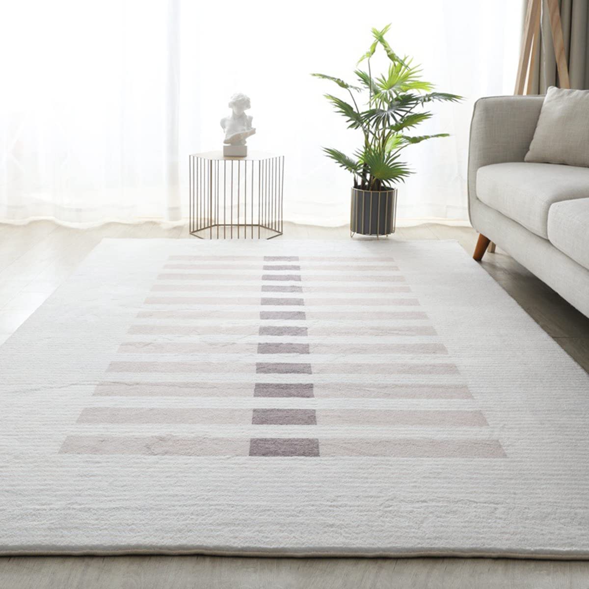 「Tuokus」 カーペット イミテーションカシミア 絨毯 ラグ じゅうたん 洗える ラグマット 3畳4畳5畳6畳 防ダニ センターカーペット かわいい 抗菌 消臭 シャギーラグ 滑り止め付き ふわふわ サラサラ 長方形 夏秋冬 120*160cm