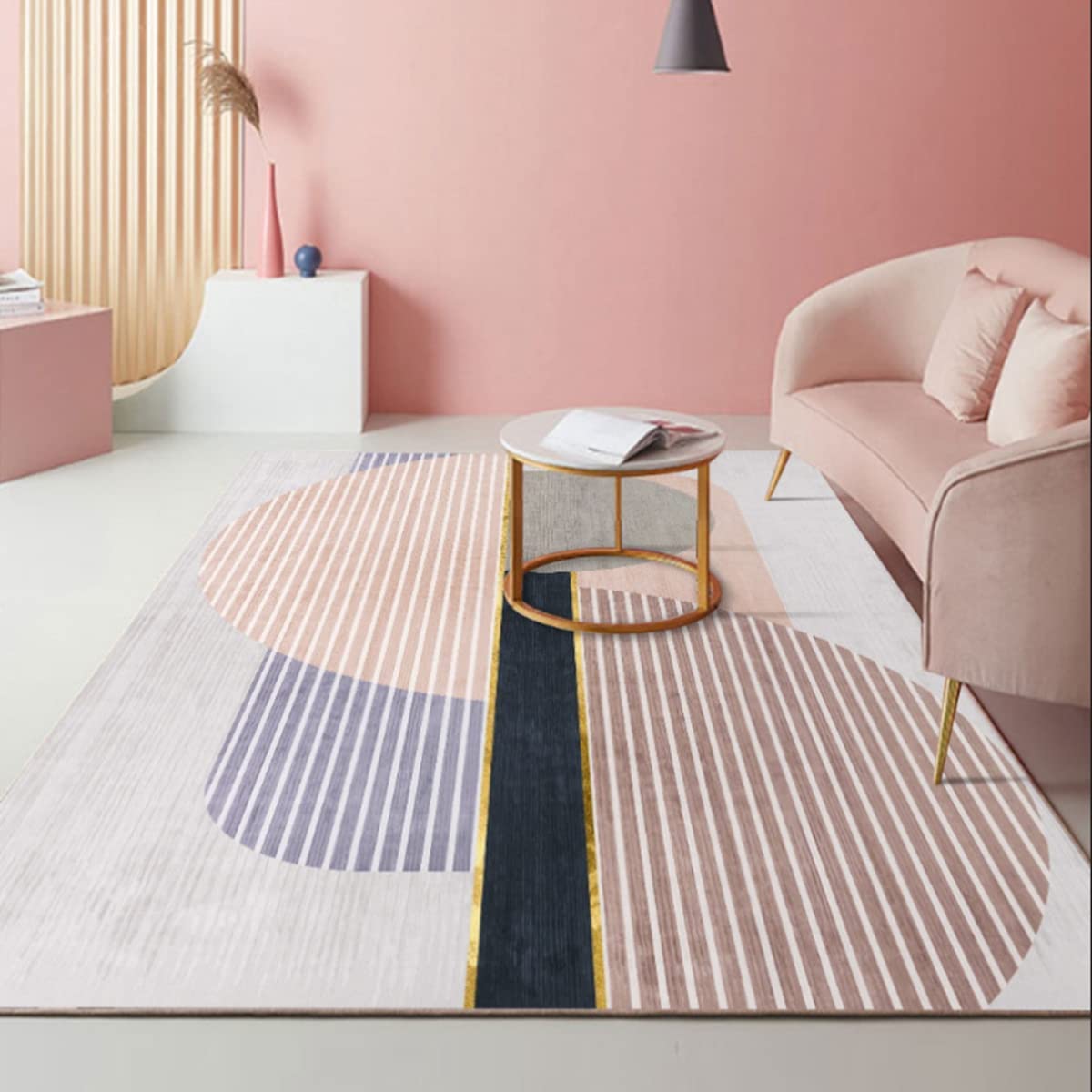 「Tuokus」カーペット かわいい ラグ おしゃれ 洗える ラグマット リントフリー 北欧 じゅうたん 3畳4畳5畳6畳 防ダニ センターカーペット 抗菌 消臭 シャギーラグ 滑り止め付き 長方形 夏秋冬