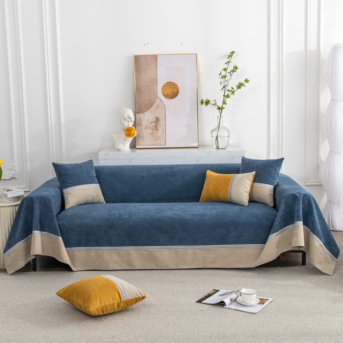 「Tuokus」ソファーカバー 肘付き 一人掛け 二人掛け 三人掛け 肘あり ソファパッド ソファカバー ペットの引っかき傷防止 クッション ソファー スリップ 洗える 防塵 無地 防水