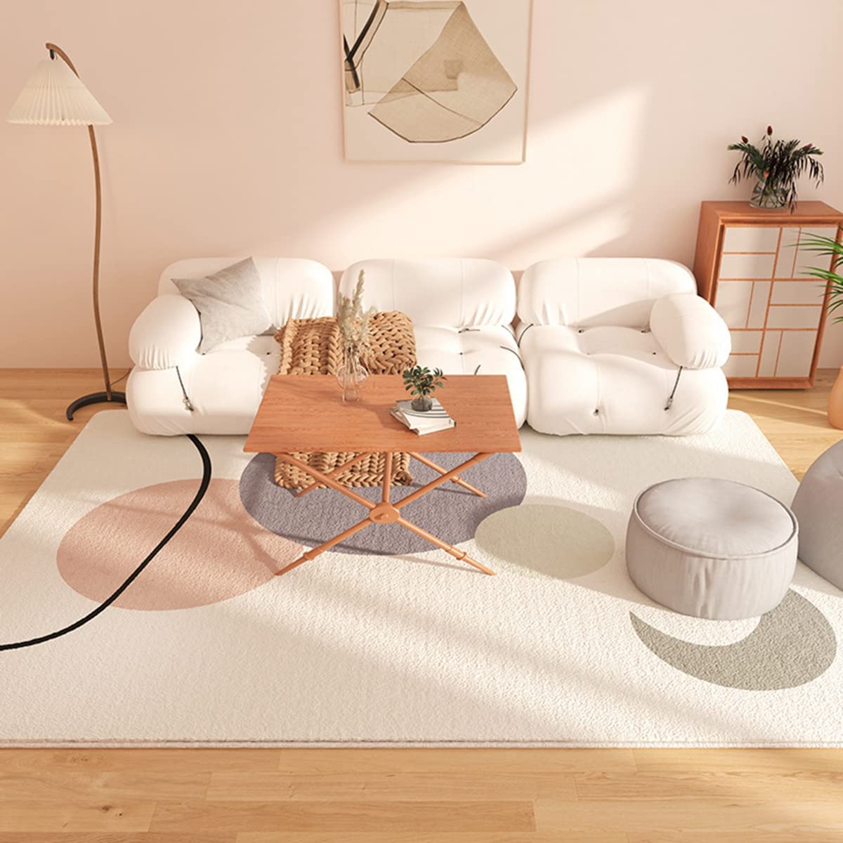 「Tuokus」ラグ カーペット シャギーラグ 洗える ふわふわ 絨毯 厚手 ラグマット 3畳4畳5畳6畳 ホットカーペット&床暖房で使用可能 洗える 模造カシミアラグ 消臭 厚い滑り止め付き サラサラ FJ-103 120*160cm