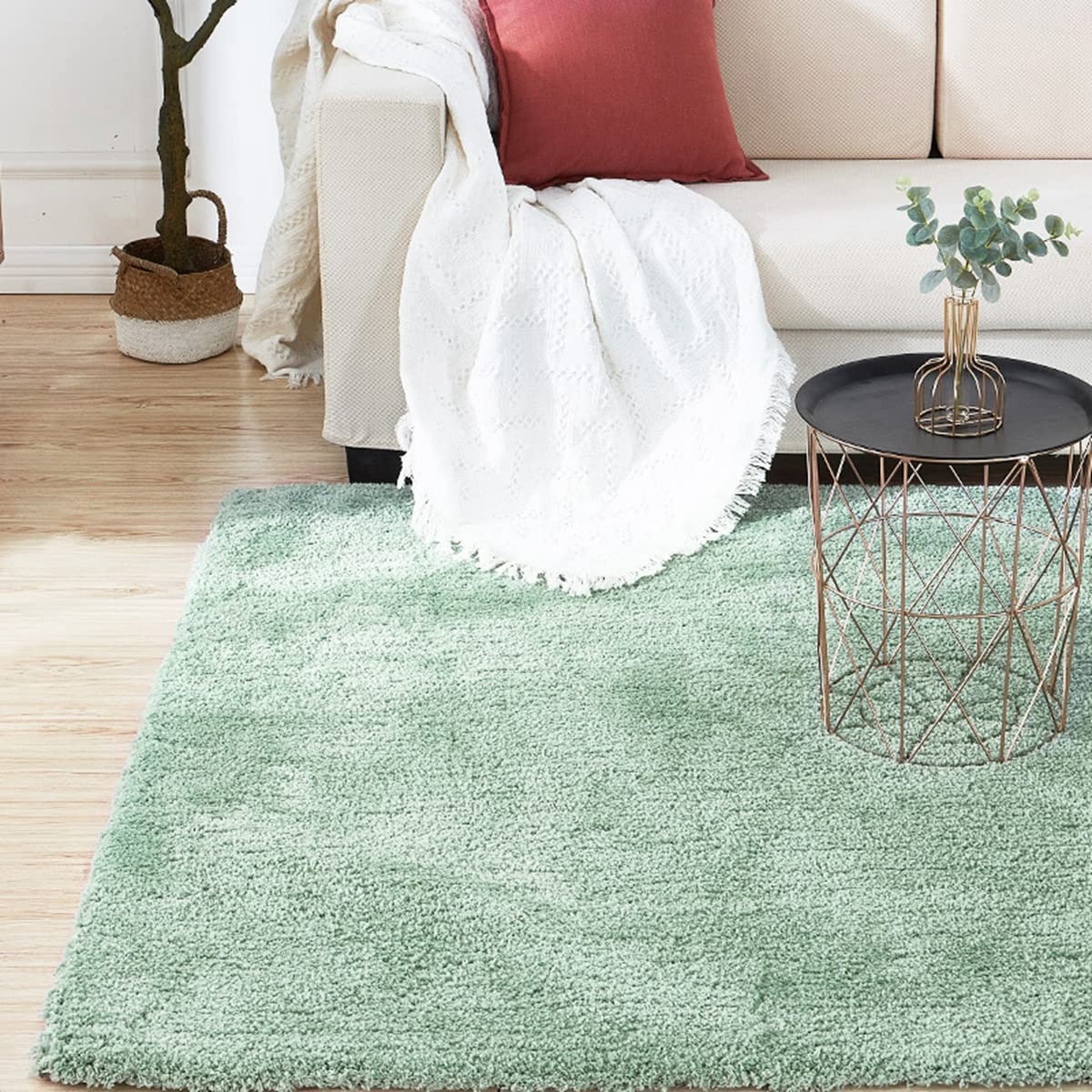 「Tuokus」カーペット ラグ じゅうたん 洗える ラグマット 床暖房で利用可能 3畳4畳5畳6畳 防ダニ センターカーペット かわいい 抗菌 消臭 シャギーラグ 絨毯 滑り止め付き ふわふわ サラサラ 長方形 夏秋冬 120*160cm