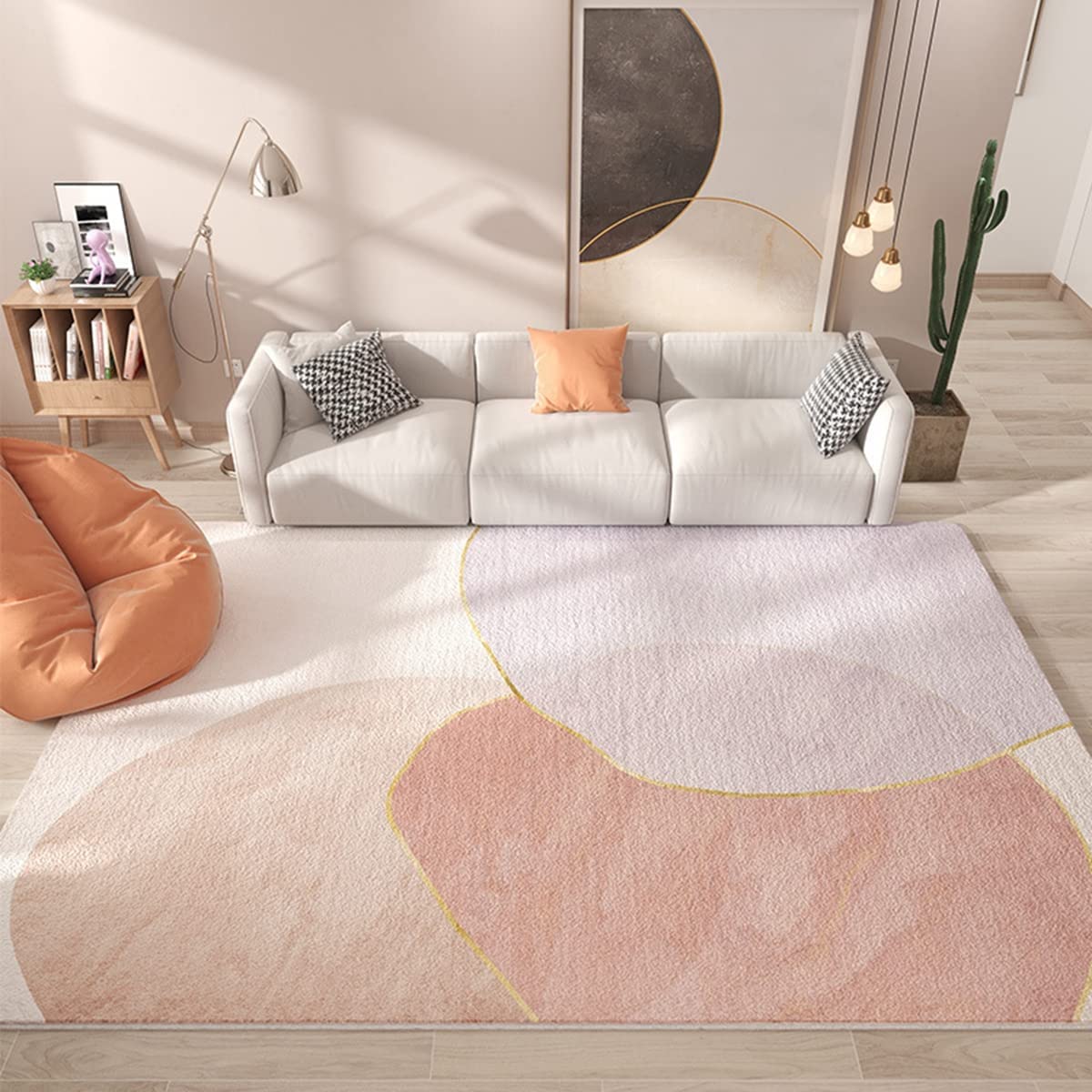 「Tuokus」ラグ カーペット シャギーラグ 洗える ふわふわ 絨毯 厚手 ラグマット 3畳4畳5畳6畳 ホットカーペット&床暖房で使用可能 洗える 模造カシミアラグ 消臭 厚い滑り止め付き サラサラ FJ-103 120*160cm